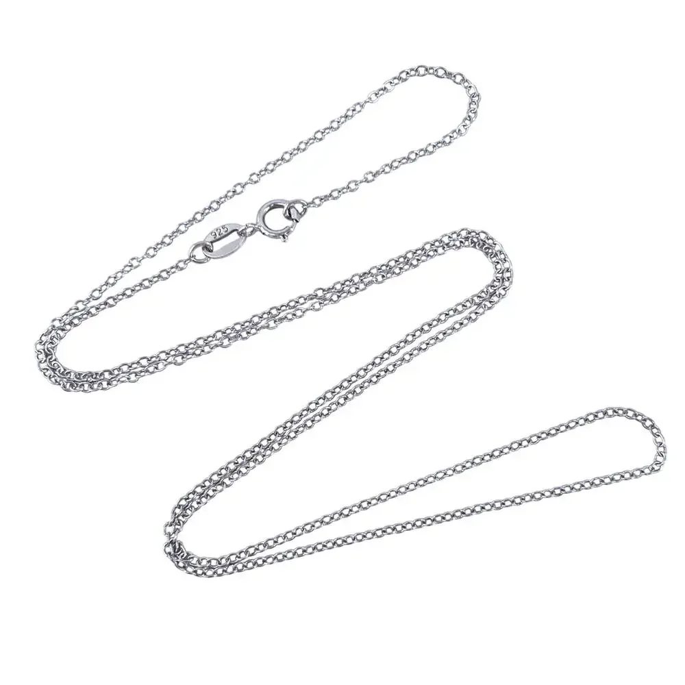 Vintage Sterling Silver 925 Cable Chain Necklace 18”